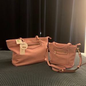 Vegan leather bags in pink